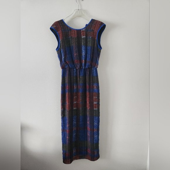 ANTHRO | HD in Paris Andaz maxi dress blue red sz 0 - Picture 3 of 7